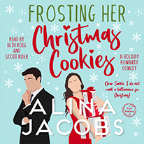 frosting her christmas cookies cover